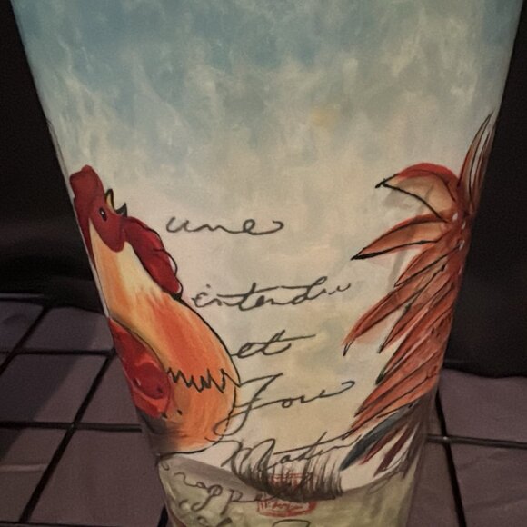 Certified International Rooster Mugs by Susan Winget, Farmhouse Country Set of 2 - Picture 4 of 6